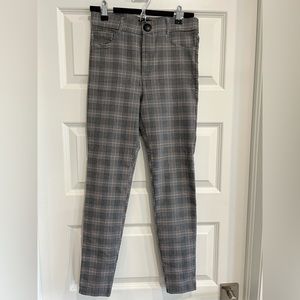 Zara Skinny Plaid Dress Pant Size Medium